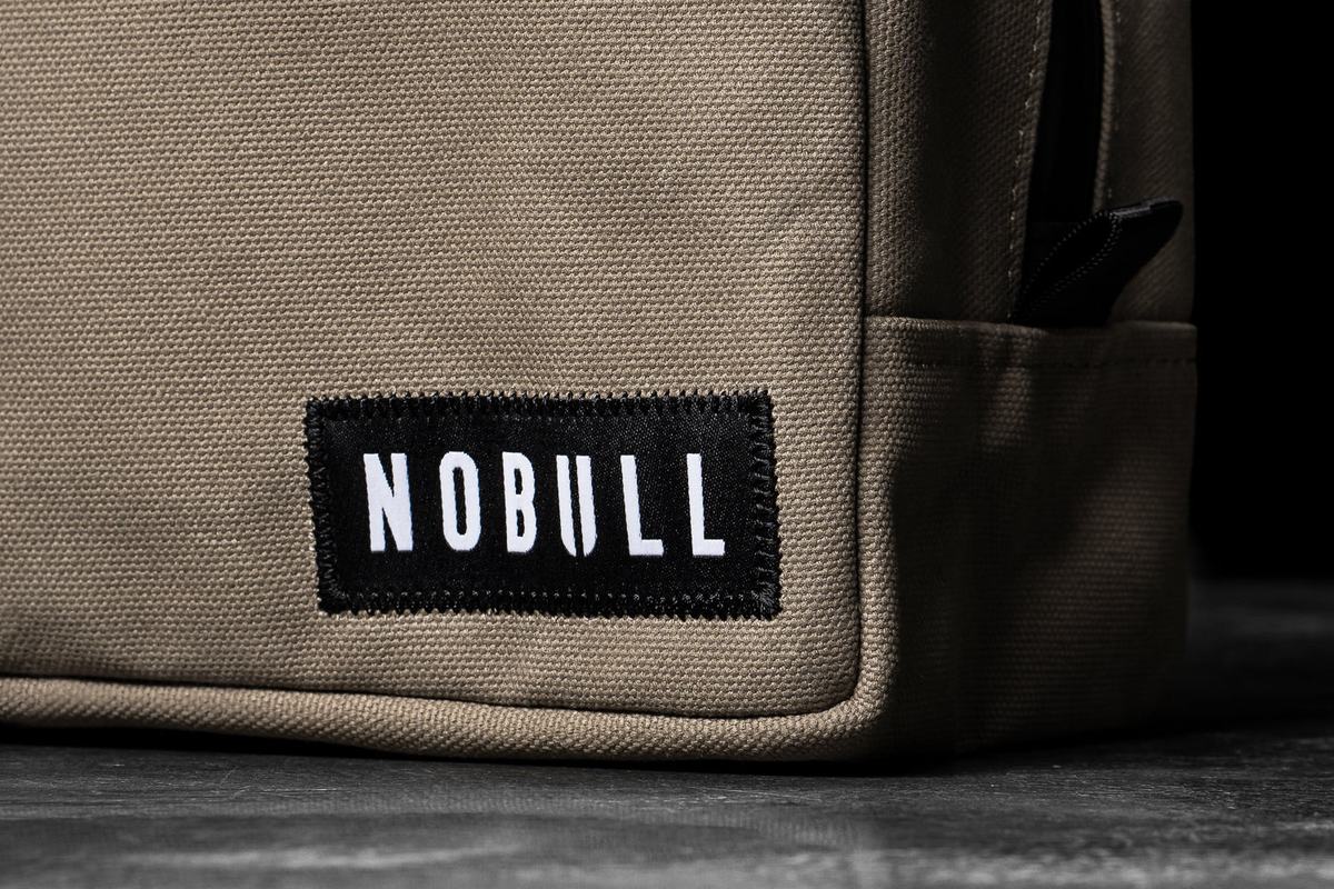 Nobull Waxed Canvas Kit Men's Bags Light Brown | Australia (MJ2461)